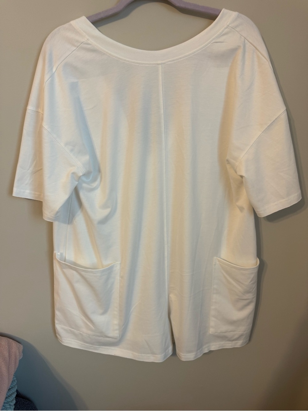 White oversized romper